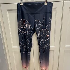 Espeon & Umbreon Starry Leggings Size 2XL Pokémon Center Gray Pink